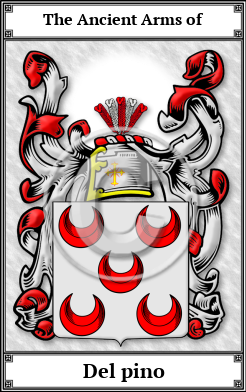 Del pino Family Crest Download (JPG)  Book Plated - 150 DPI